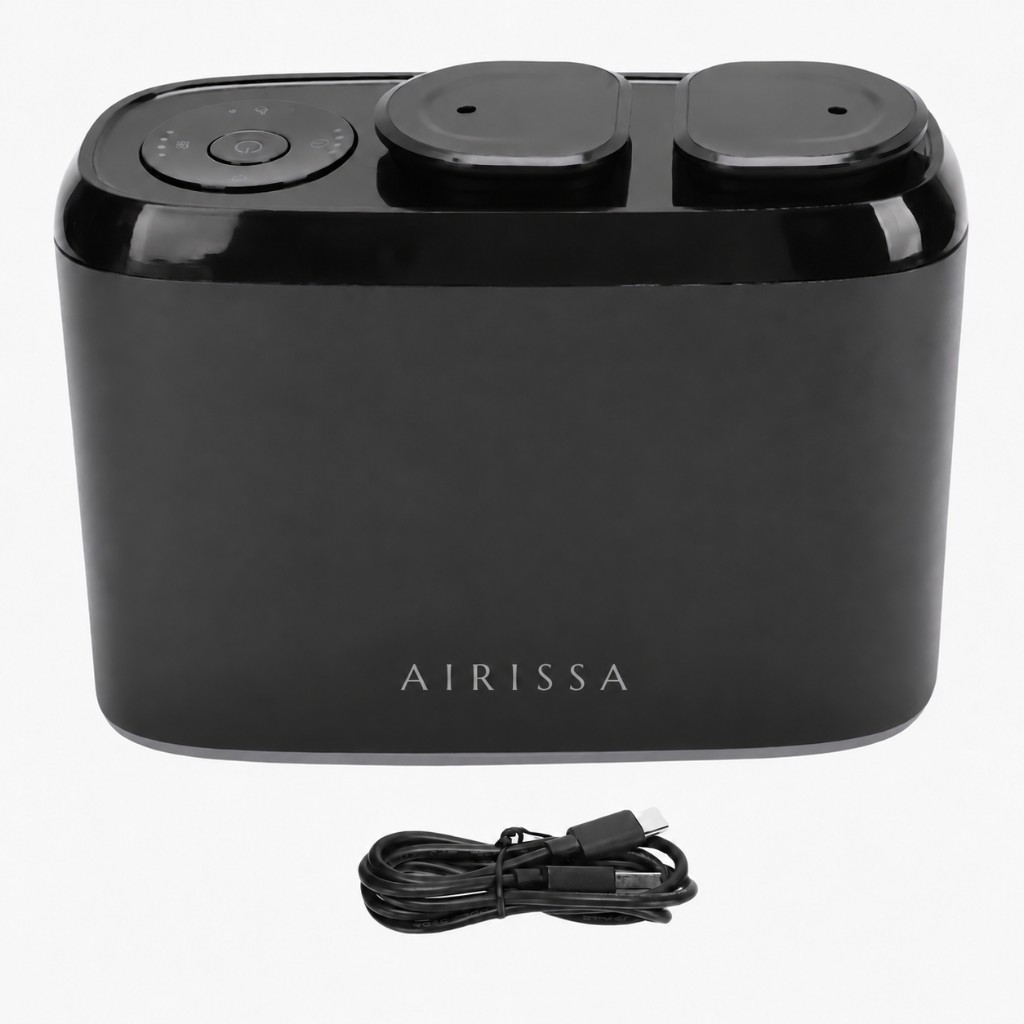 Airissa diffuser pictured with its USB-C cable